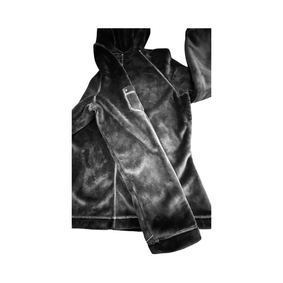 Kristen Blake Charcoal Teddy Jacket with Hood - Picture 4 of 8